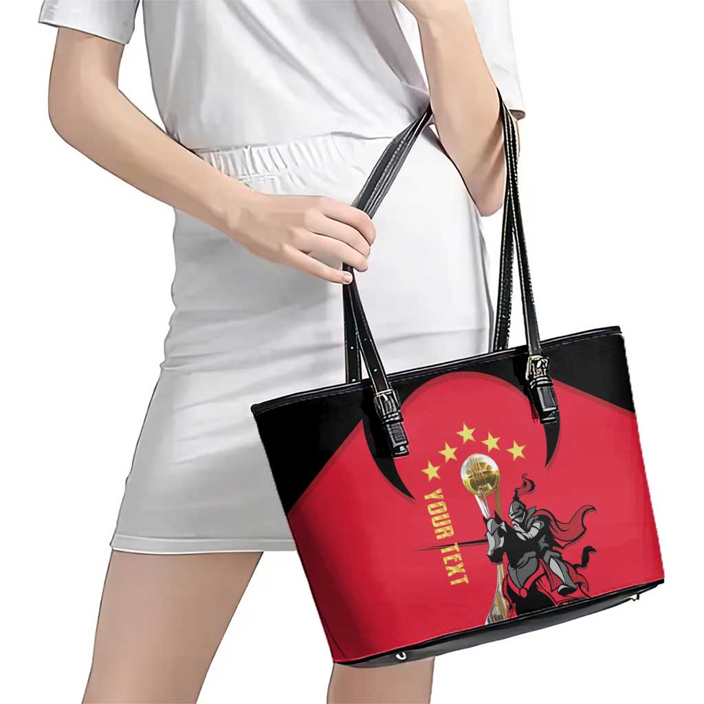 Trinidad and Tobago Cricket Personalized Leather Tote Bag Trinbago Knight Riders 5th Champions Proud - Wonder Print Shop