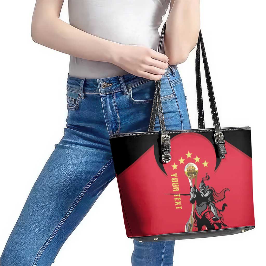 Trinidad and Tobago Cricket Personalized Leather Tote Bag Trinbago Knight Riders 5th Champions Proud - Wonder Print Shop