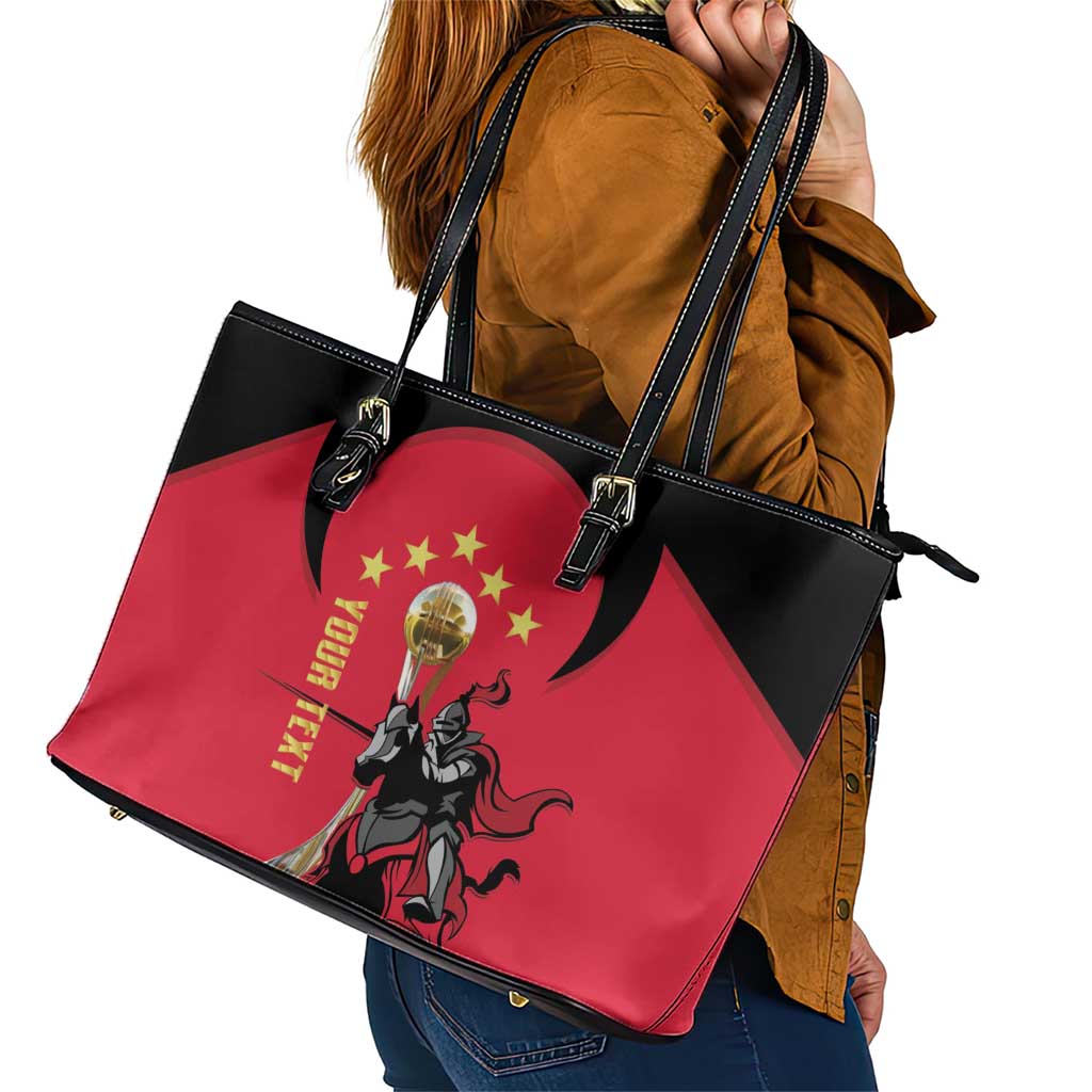 Trinidad and Tobago Cricket Personalized Leather Tote Bag Trinbago Knight Riders 5th Champions Proud - Wonder Print Shop