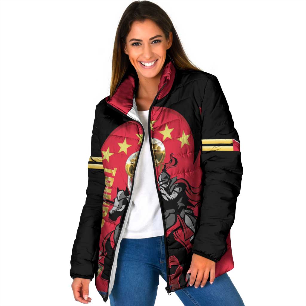 Trinidad and Tobago Cricket Personalized Padded Jacket Trinbago Knight Riders 5th Champions Proud - Wonder Print Shop