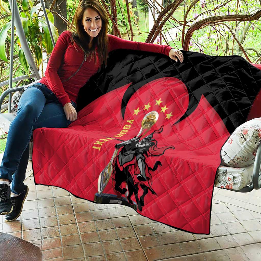Trinidad and Tobago Cricket Personalized Quilt Trinbago Knight Riders 5th Champions Proud - Wonder Print Shop