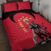 Trinidad and Tobago Cricket Personalized Quilt Bed Set Trinbago Knight Riders 5th Champions Proud - Wonder Print Shop
