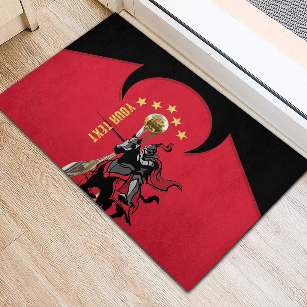 Trinidad and Tobago Cricket Personalized Rubber Doormat Trinbago Knight Riders 5th Champions Proud - Wonder Print Shop
