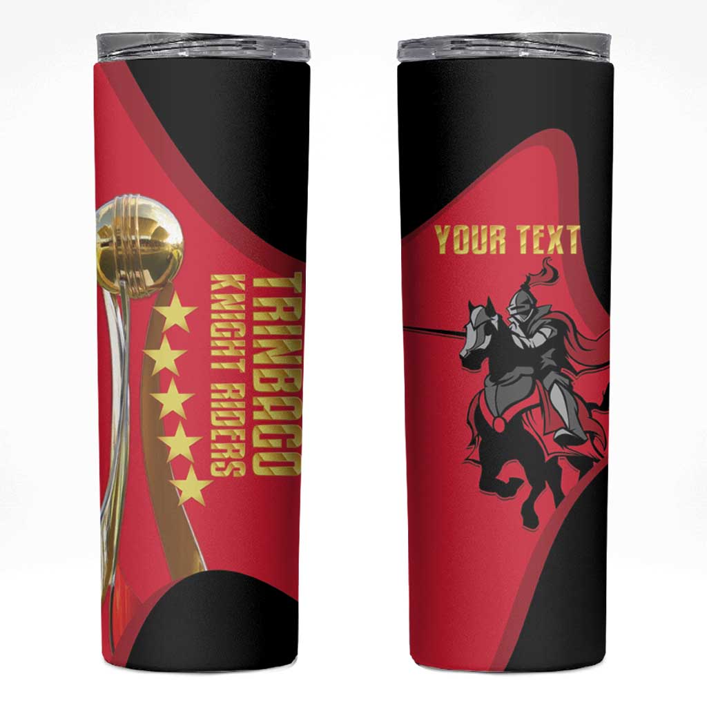Trinidad and Tobago Cricket Personalized Skinny Tumbler Trinbago Knight Riders 5th Champions Proud - Wonder Print Shop