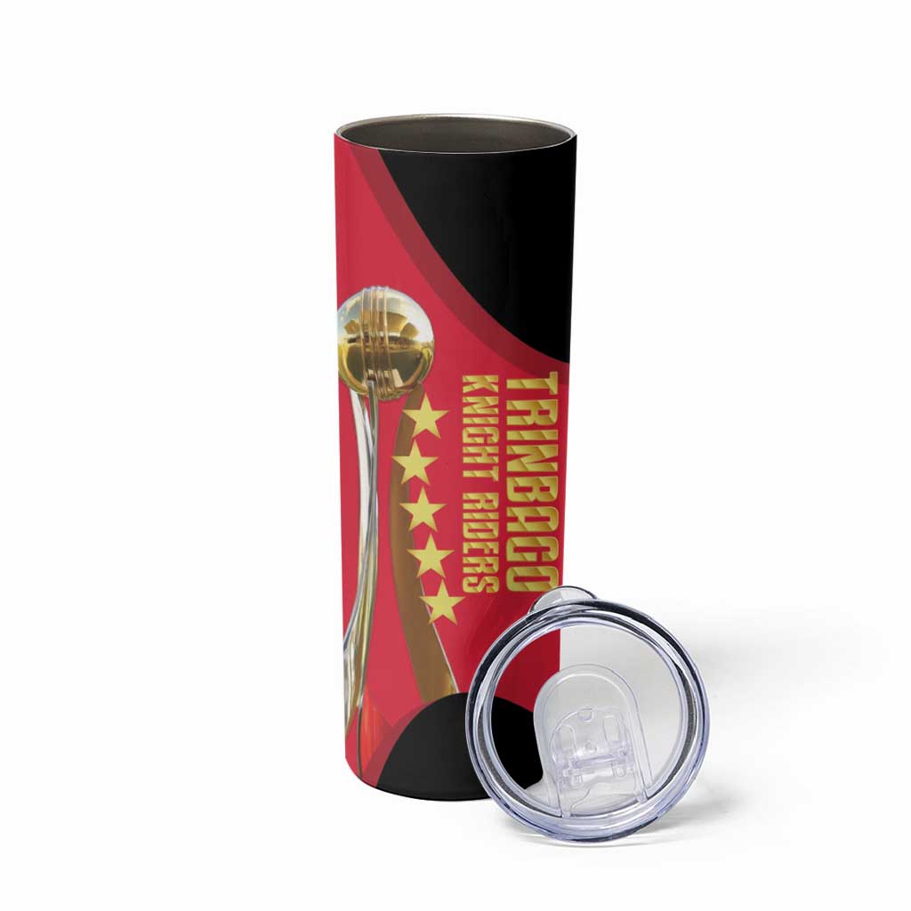 Trinidad and Tobago Cricket Personalized Skinny Tumbler Trinbago Knight Riders 5th Champions Proud - Wonder Print Shop