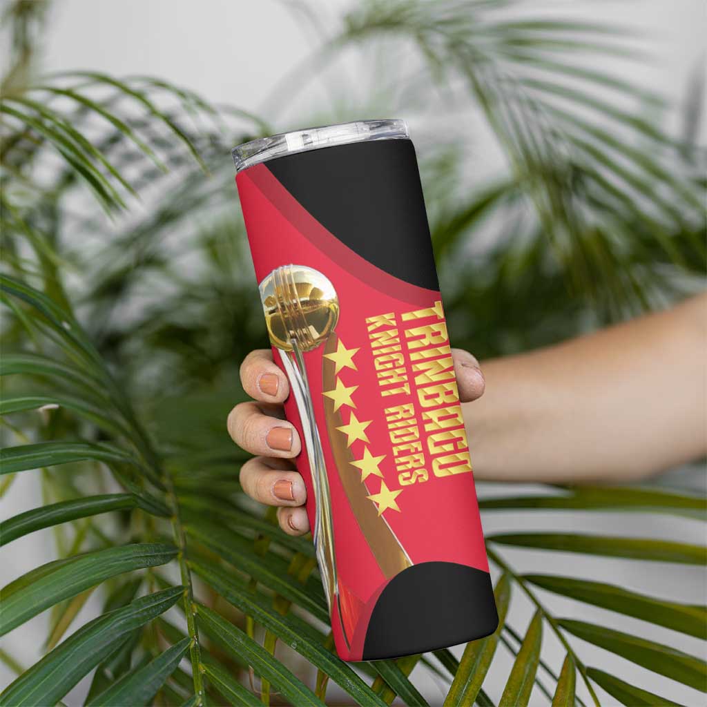 Trinidad and Tobago Cricket Personalized Skinny Tumbler Trinbago Knight Riders 5th Champions Proud - Wonder Print Shop