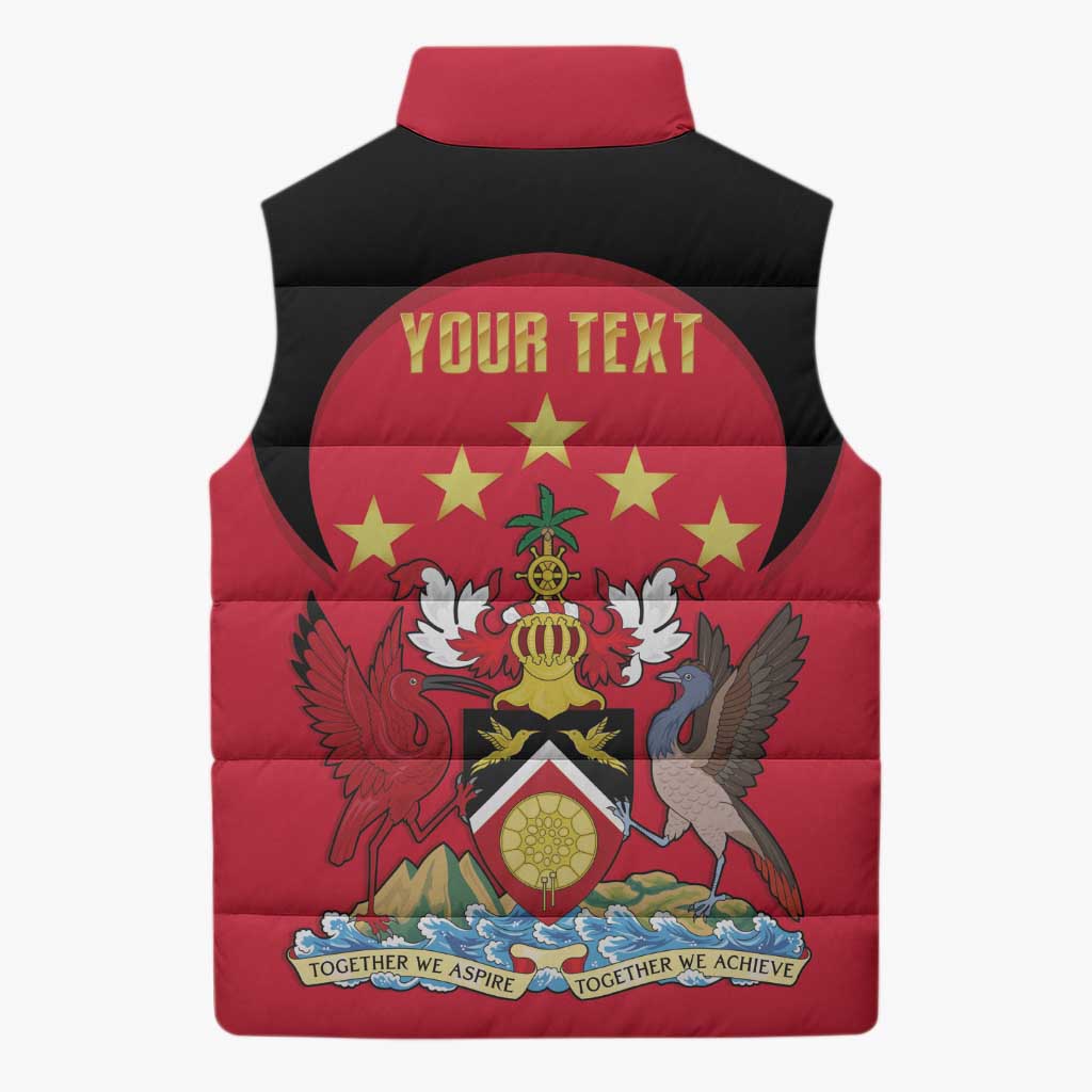 Trinidad and Tobago Cricket Personalized Sleeveless Puffer Jacket Trinbago Knight Riders 5th Champions Proud - Wonder Print Shop
