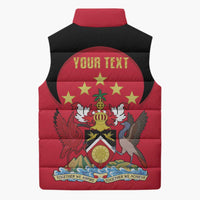 Trinidad and Tobago Cricket Personalized Sleeveless Puffer Jacket Trinbago Knight Riders 5th Champions Proud - Wonder Print Shop