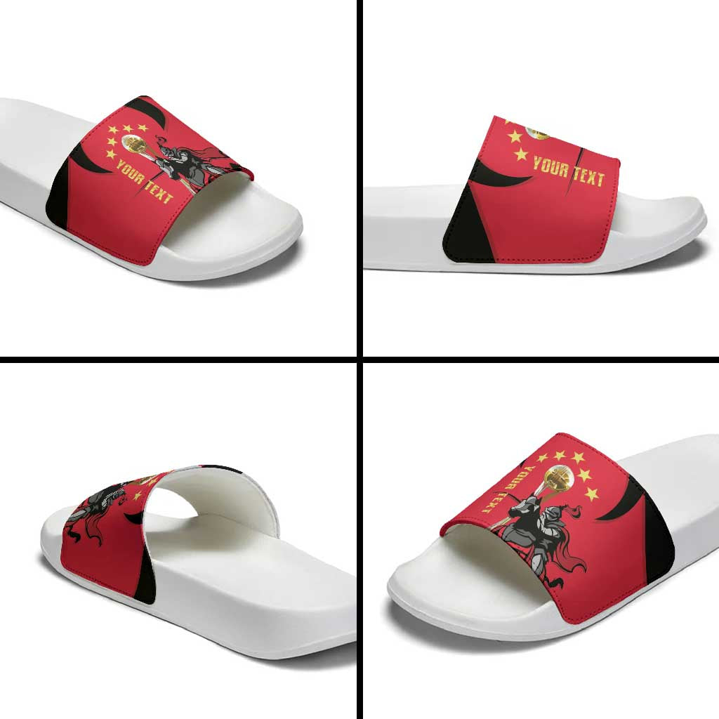 Trinidad and Tobago Cricket Personalized Slide Sandals Trinbago Knight Riders 5th Champions Proud - Wonder Print Shop