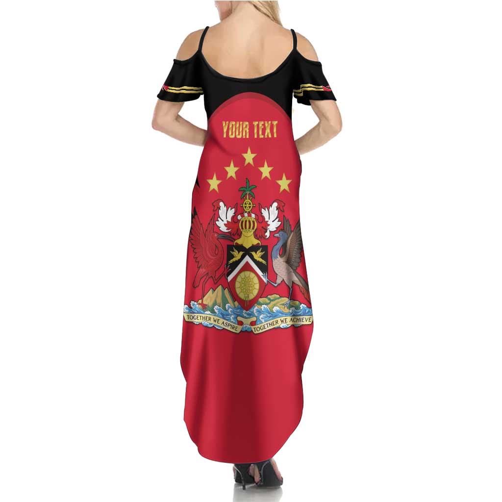 Trinidad and Tobago Cricket Personalized Summer Maxi Dress Trinbago Knight Riders 5th Champions Proud - Wonder Print Shop