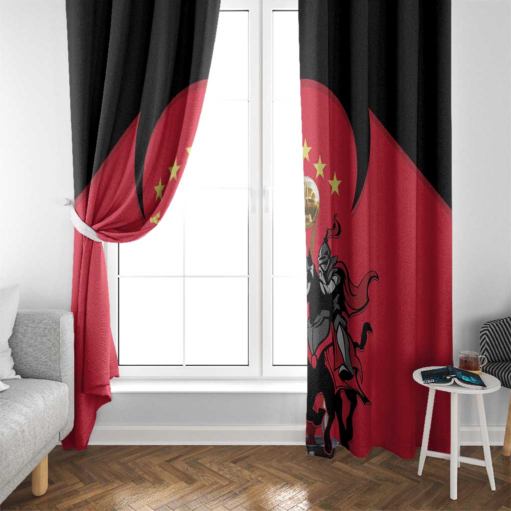 Trinidad and Tobago Cricket Personalized Window Curtain Trinbago Knight Riders 5th Champions Proud - Wonder Print Shop