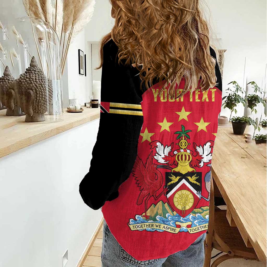 Trinidad and Tobago Cricket Personalized Women Casual Shirt Trinbago Knight Riders 5th Champions Proud - Wonder Print Shop