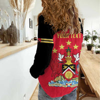 Trinidad and Tobago Cricket Personalized Women Casual Shirt Trinbago Knight Riders 5th Champions Proud - Wonder Print Shop