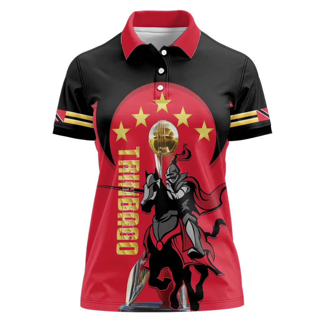 Trinidad and Tobago Cricket Personalized Women Polo Shirt Trinbago Knight Riders 5th Champions Proud - Wonder Print Shop