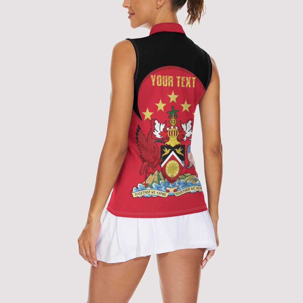 Trinidad and Tobago Cricket Personalized Women Sleeveless Polo Shirt Trinbago Knight Riders 5th Champions Proud - Wonder Print Shop
