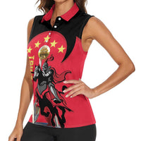 Trinidad and Tobago Cricket Personalized Women Sleeveless Polo Shirt Trinbago Knight Riders 5th Champions Proud - Wonder Print Shop
