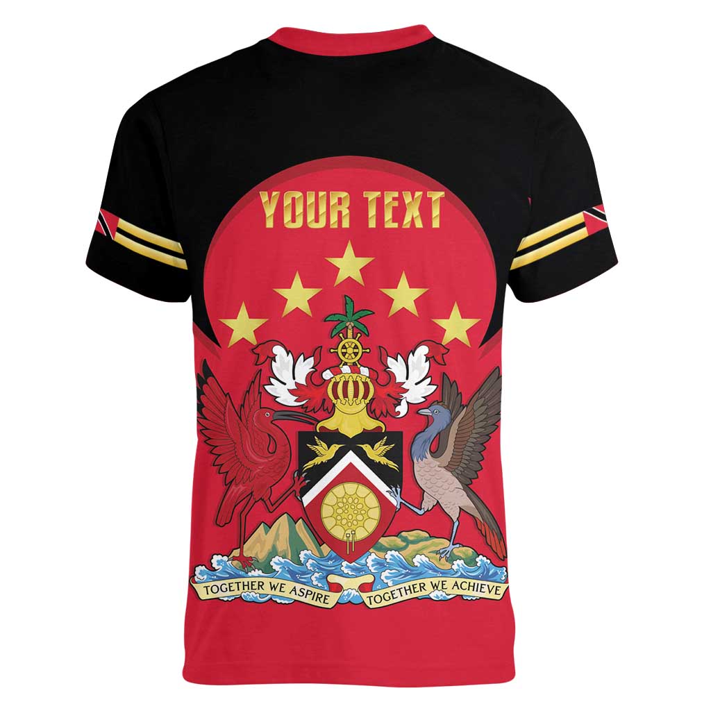 Trinidad and Tobago Cricket Personalized Women V-Neck T-Shirt Trinbago Knight Riders 5th Champions Proud - Wonder Print Shop