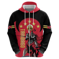 Trinidad and Tobago Cricket Personalized Zip Hoodie Trinbago Knight Riders 5th Champions Proud - Wonder Print Shop