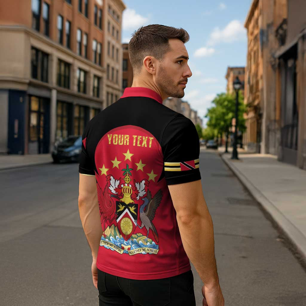 Trinidad and Tobago Cricket Personalized Zipper Polo Shirt Trinbago Knight Riders 5th Champions Proud - Wonder Print Shop