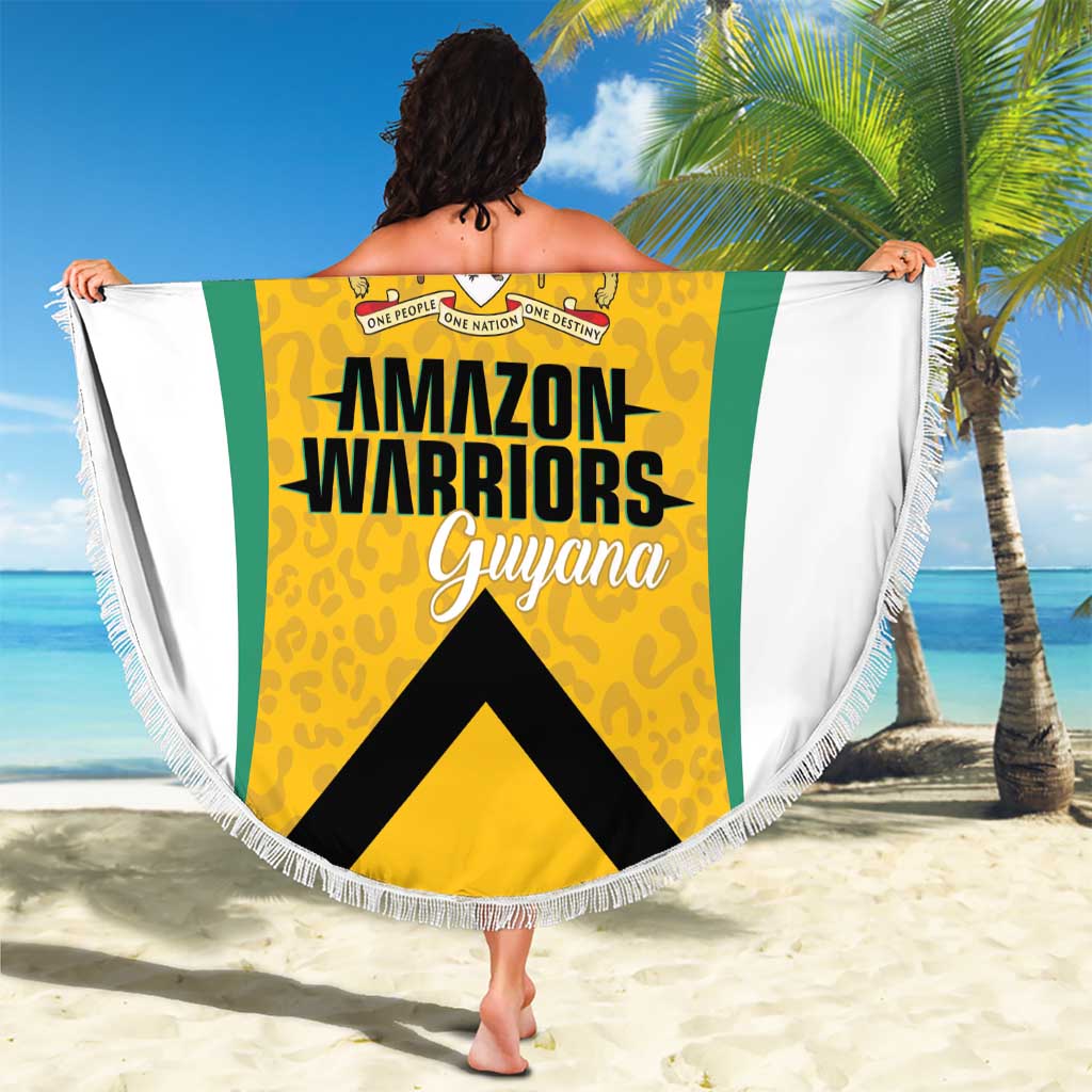 Guyana Cricket Beach Blanket Amazon Warriors Est 2013 Version - Wonder Print Shop