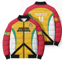 Guyana Cricket Custom Bomber Puffer Jacket Amazon Warriors Est 2013 Version - Wonder Print Shop