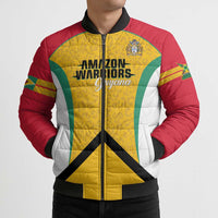 Guyana Cricket Custom Bomber Puffer Jacket Amazon Warriors Est 2013 Version - Wonder Print Shop