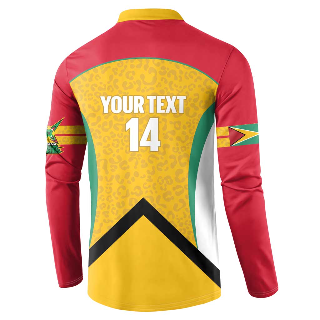 Guyana Cricket Custom Button Sweatshirt Amazon Warriors Est 2013 Version - Wonder Print Shop
