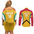 Guyana Cricket Custom Couples Matching Off Shoulder Short Dress and Long Sleeve Button Shirt Amazon Warriors Est 2013 Version - Wonder Print Shop