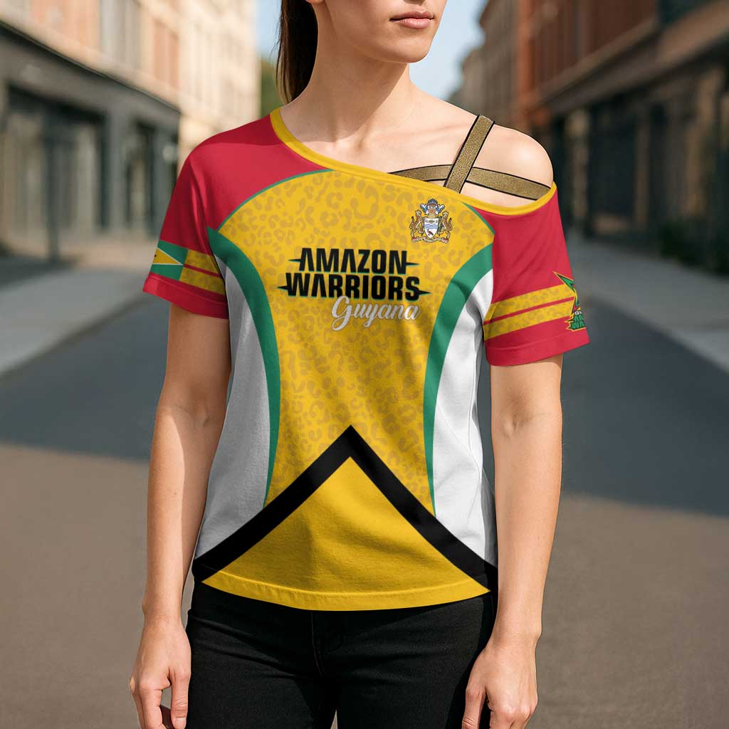 Guyana Cricket Custom Cross Shoulder Shirt Amazon Warriors Est 2013 Version - Wonder Print Shop