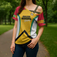 Guyana Cricket Custom Cross Shoulder Shirt Amazon Warriors Est 2013 Version - Wonder Print Shop
