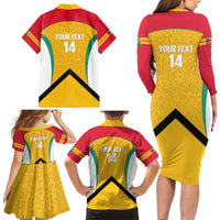 Guyana Cricket Custom Family Matching Long Sleeve Bodycon Dress and Hawaiian Shirt Amazon Warriors Est 2013 Version - Wonder Print Shop