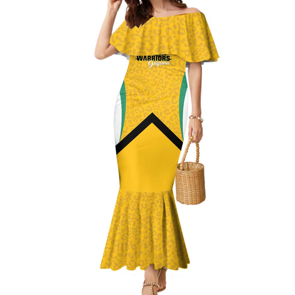 Guyana Cricket Custom Family Matching Mermaid Dress and Hawaiian Shirt Amazon Warriors Est 2013 Version - Wonder Print Shop