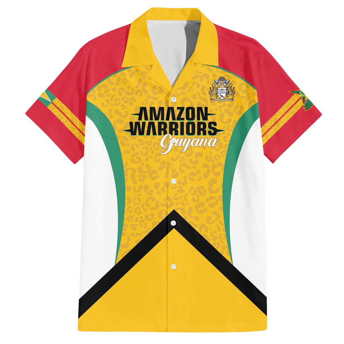 Guyana Cricket Custom Family Matching Off The Shoulder Long Sleeve Dress and Hawaiian Shirt Amazon Warriors Est 2013 Version - Wonder Print Shop