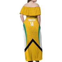 Guyana Cricket Custom Family Matching Off Shoulder Maxi Dress and Hawaiian Shirt Amazon Warriors Est 2013 Version - Wonder Print Shop