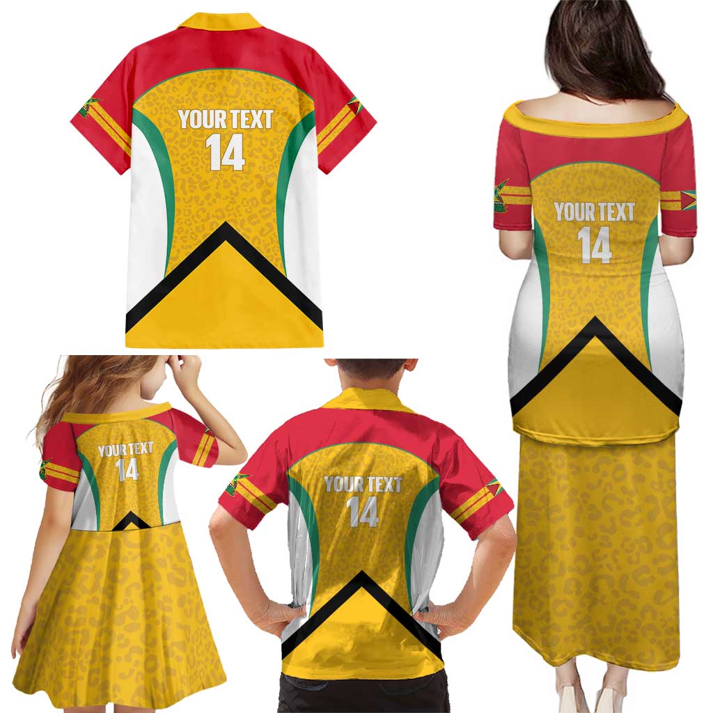 Guyana Cricket Custom Family Matching Puletasi and Hawaiian Shirt Amazon Warriors Est 2013 Version - Wonder Print Shop