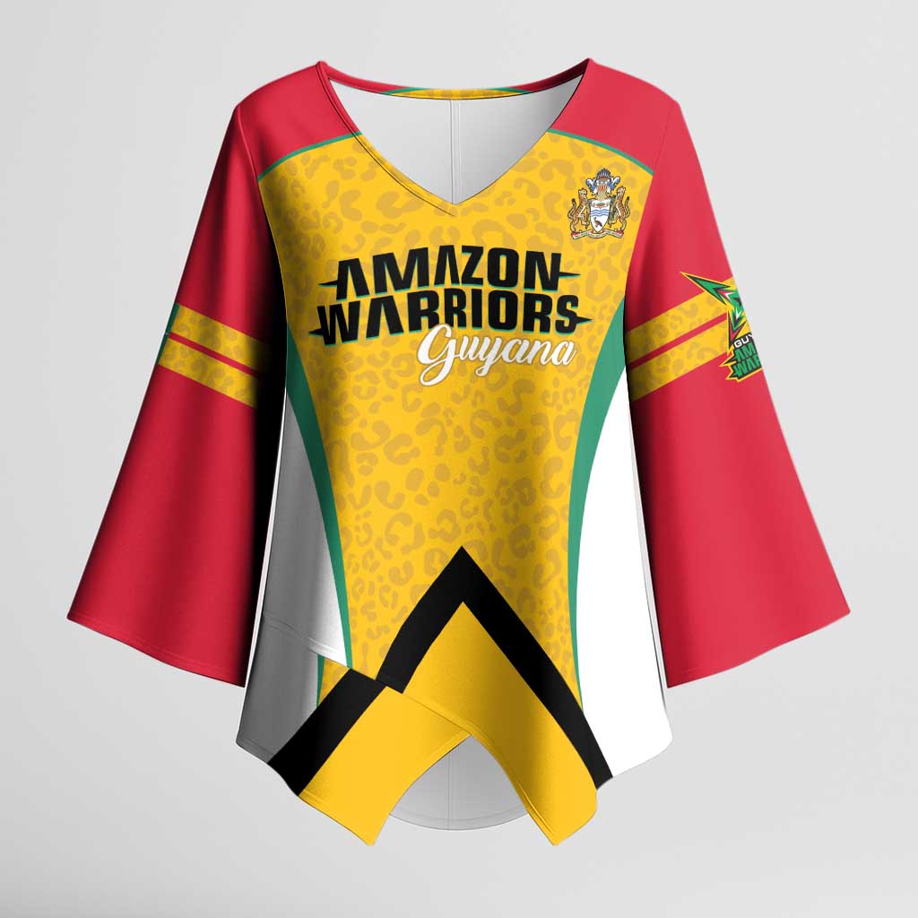 Guyana Cricket Custom Kimono Sleeve Blouse Amazon Warriors Est 2013 Version - Wonder Print Shop