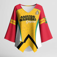 Guyana Cricket Custom Kimono Sleeve Blouse Amazon Warriors Est 2013 Version - Wonder Print Shop
