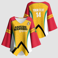 Guyana Cricket Custom Kimono Sleeve Blouse Amazon Warriors Est 2013 Version - Wonder Print Shop