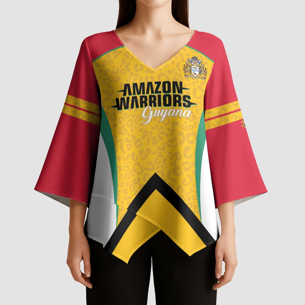 Guyana Cricket Custom Kimono Sleeve Blouse Amazon Warriors Est 2013 Version - Wonder Print Shop