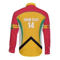 Guyana Cricket Custom Long Sleeve Button Shirt Amazon Warriors Est 2013 Version - Wonder Print Shop