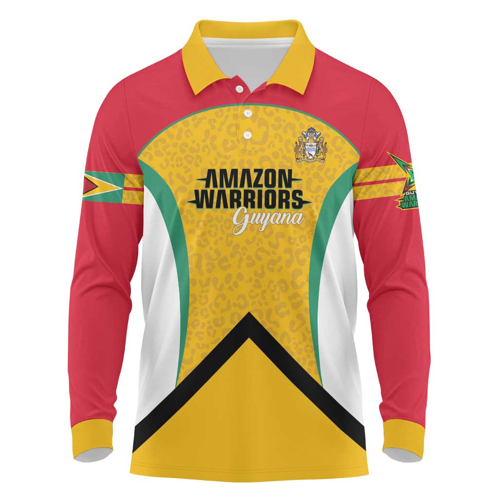 Guyana Cricket Custom Long Sleeve Polo Shirt Amazon Warriors Est 2013 Version - Wonder Print Shop