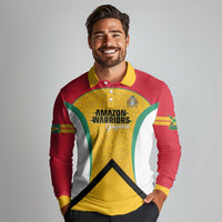 Guyana Cricket Custom Long Sleeve Polo Shirt Amazon Warriors Est 2013 Version - Wonder Print Shop