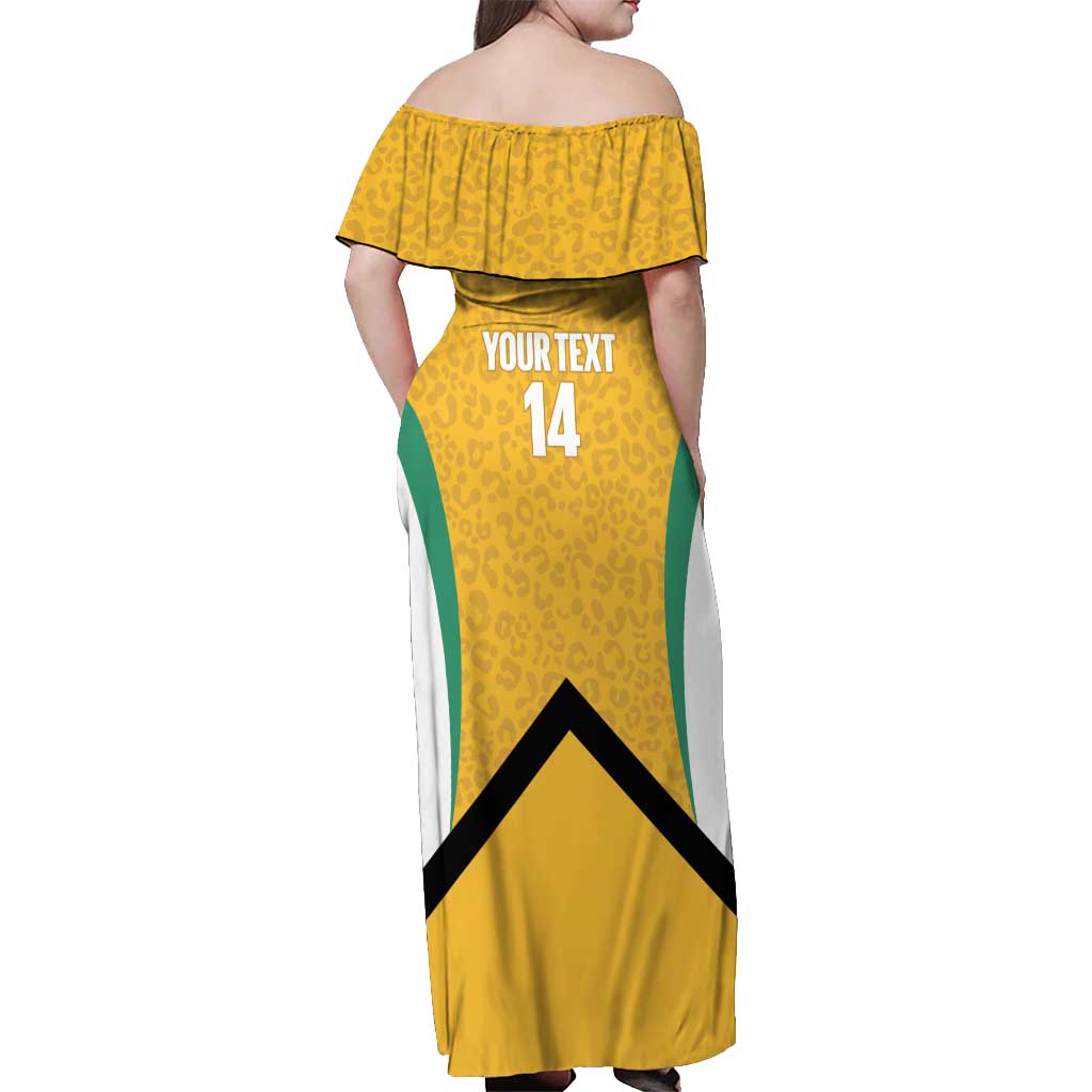 Guyana Cricket Custom Off Shoulder Maxi Dress Amazon Warriors Est 2013 Version - Wonder Print Shop