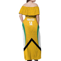Guyana Cricket Custom Off Shoulder Maxi Dress Amazon Warriors Est 2013 Version - Wonder Print Shop