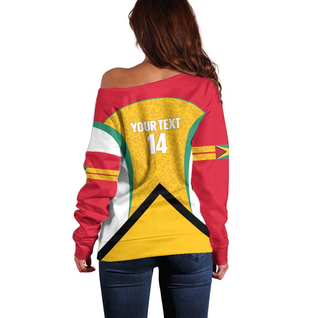 Guyana Cricket Custom Off Shoulder Sweater Amazon Warriors Est 2013 Version - Wonder Print Shop