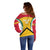 Guyana Cricket Custom Off Shoulder Sweater Amazon Warriors Est 2013 Version - Wonder Print Shop
