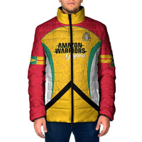 Guyana Cricket Custom Padded Jacket Amazon Warriors Est 2013 Version - Wonder Print Shop