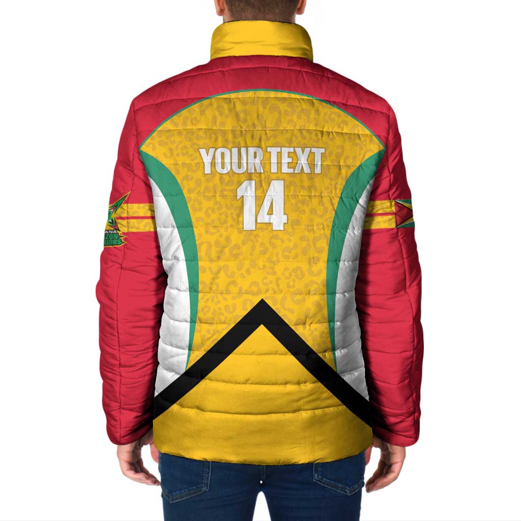 Guyana Cricket Custom Padded Jacket Amazon Warriors Est 2013 Version - Wonder Print Shop