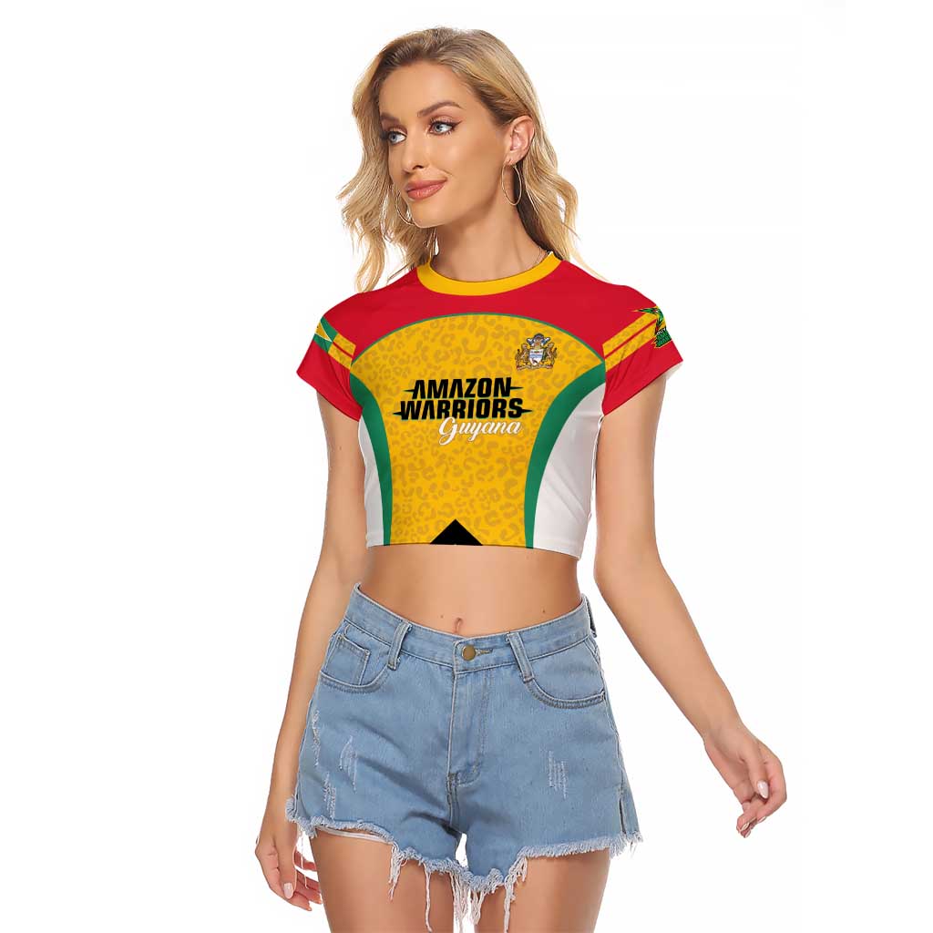 Guyana Cricket Custom Raglan Cropped T Shirt Amazon Warriors Est 2013 Version - Wonder Print Shop