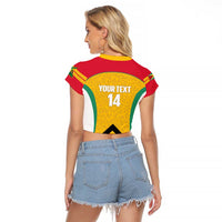 Guyana Cricket Custom Raglan Cropped T Shirt Amazon Warriors Est 2013 Version - Wonder Print Shop